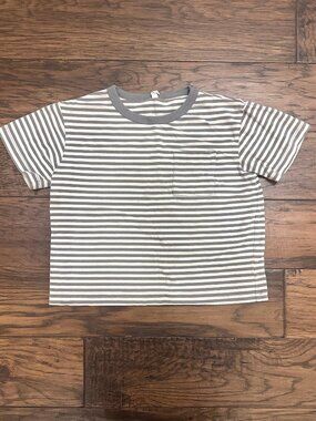 Quincy Mae Boys' Gray Stripe Tee